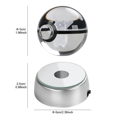 Pokemon Crystal LED Ball 3D